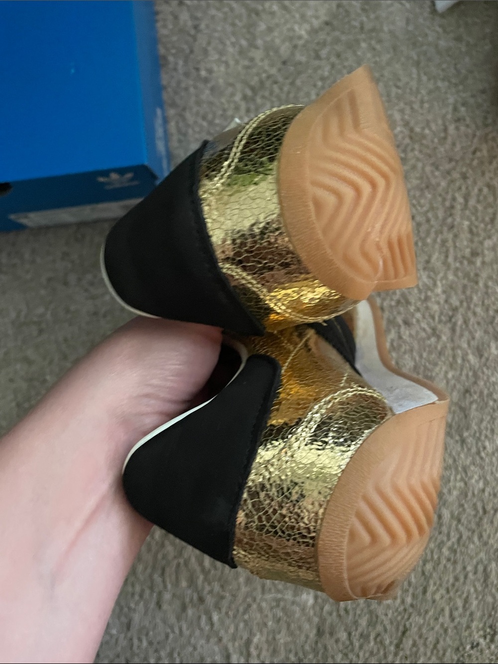 Adidas Country Gold Foil Metallic and Black - Picture 5 of 7